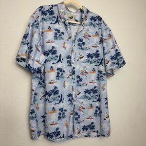 David’s‎ Wear Whale Surfer Island Casual Button Front Shirt